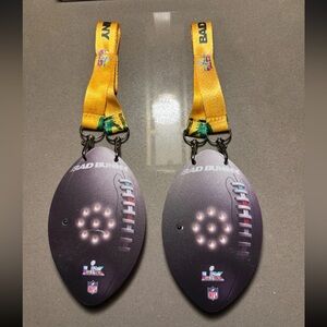 2x NFL Super Bowl LX Bad Bunny LED Badge & Lanyard Stadium Exclusive
